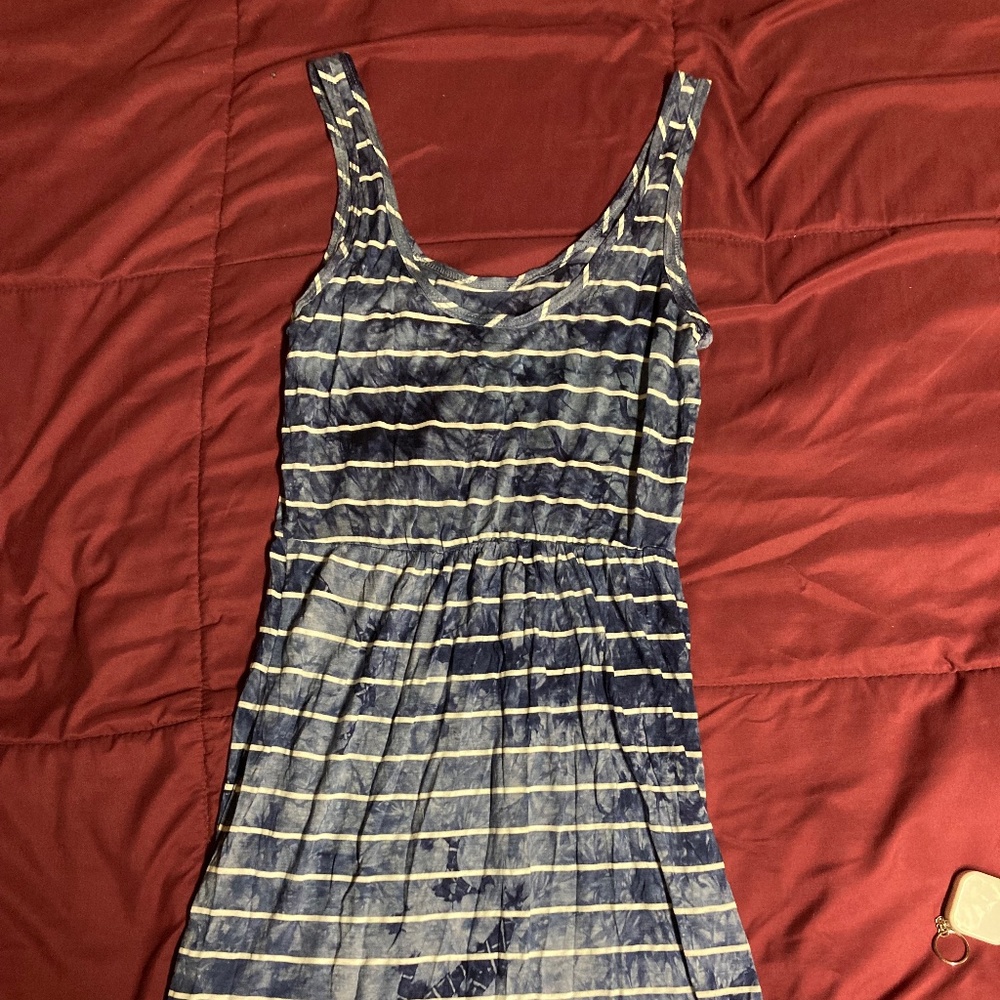 NWOT Striped Tye-Dye Tank Dress